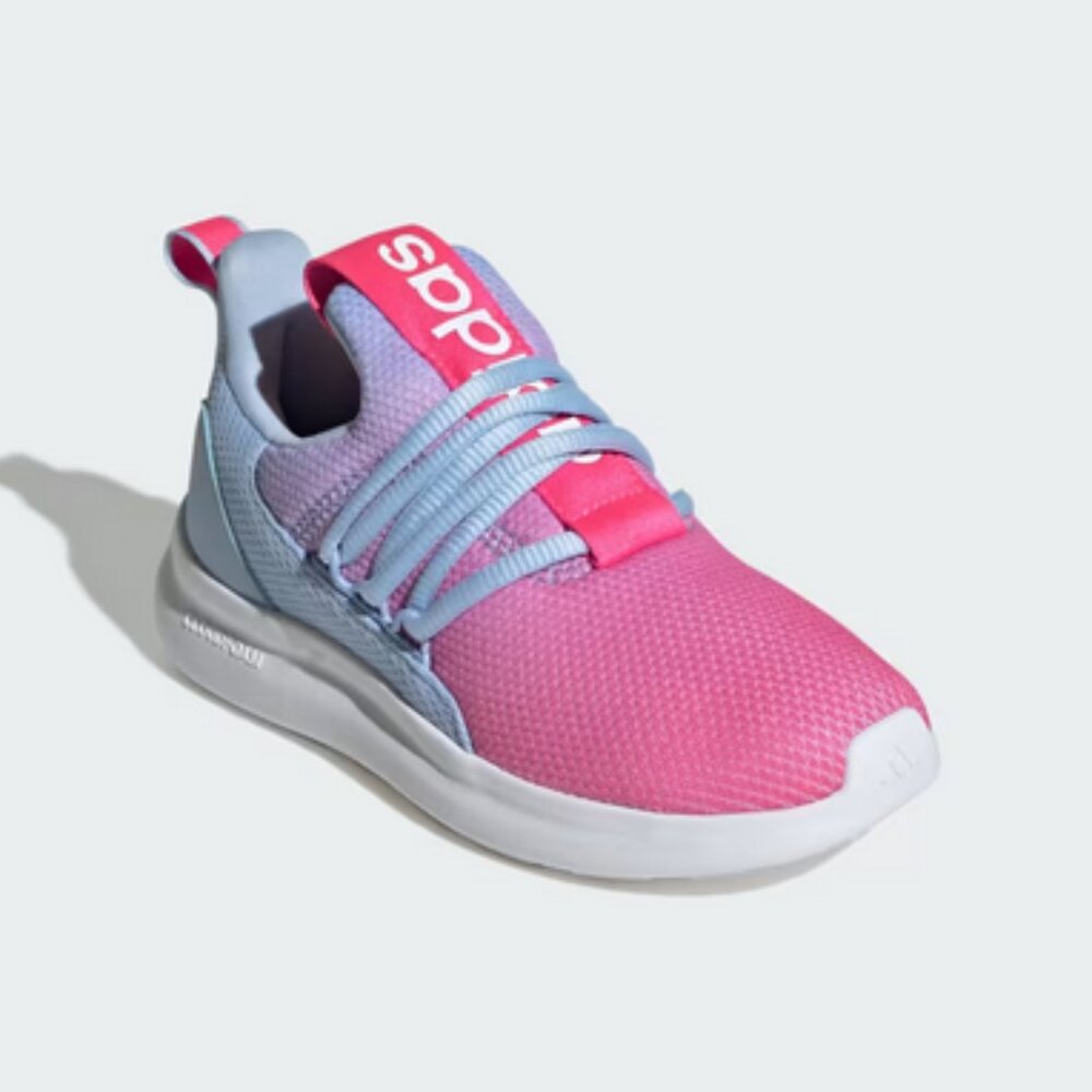 Adidas Lite Racer Adapt 7.0 Girls Sneakers Shoes Glow Blue Lucid Pink Size 5 NIB